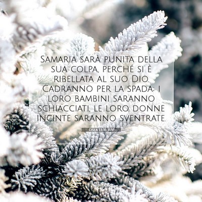 Osea 13:16 RIV Immagine del Versetto della Bibbia