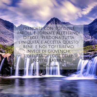 Osea 14:2 RIV Immagine del Versetto della Bibbia