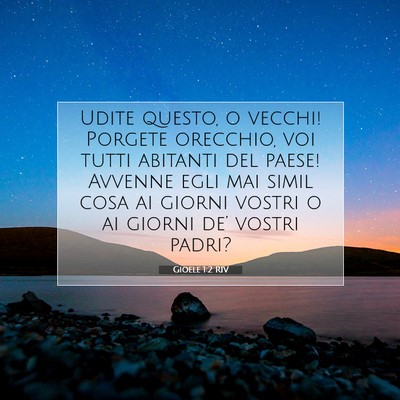 Gioele 1:2 Versetto della Bibbia Spiegato
