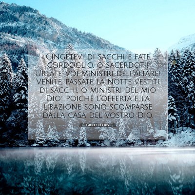 Gioele 1:13 Versetto della Bibbia Spiegato