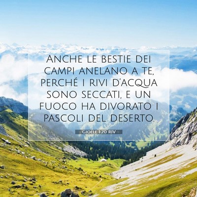 Gioele 1:20 Versetto della Bibbia Spiegato