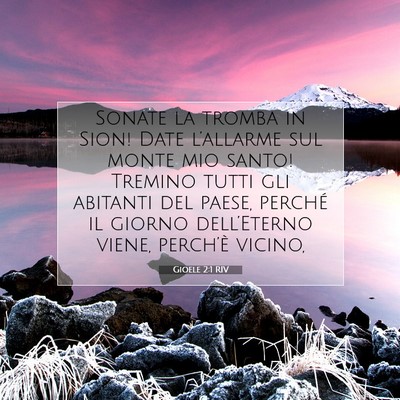Gioele 2:1 RIV Immagine del Versetto della Bibbia