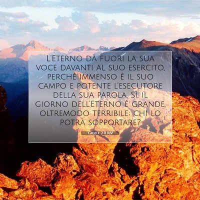 Gioele 2:11 RIV Immagine del Versetto della Bibbia