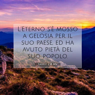 Gioele 2:18 RIV Immagine del Versetto della Bibbia