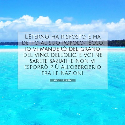 Gioele 2:19 RIV Immagine del Versetto della Bibbia