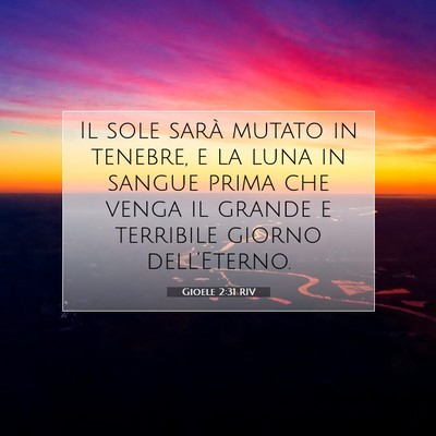 Gioele 2:31 RIV Immagine del Versetto della Bibbia