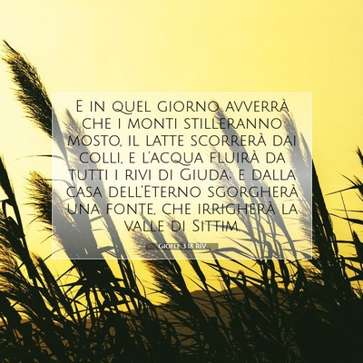Gioele 3:18 RIV Immagine del Versetto della Bibbia