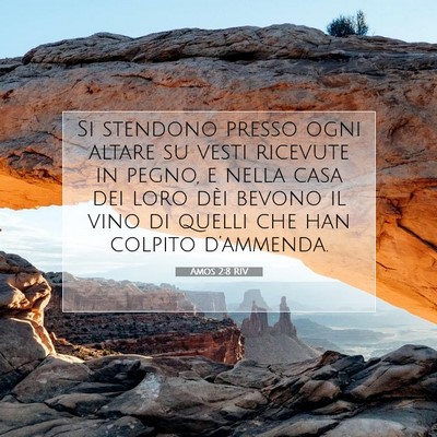 Amos 2:8 RIV Immagine del Versetto della Bibbia