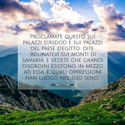 Amos 3:9 RIV Immagine del Versetto della Bibbia
