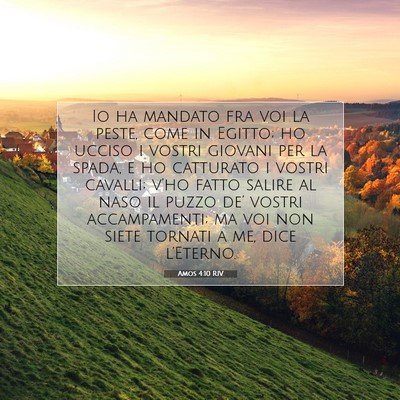 Amos 4:10 RIV Immagine del Versetto della Bibbia