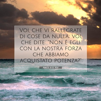 Amos 6:13 RIV Immagine del Versetto della Bibbia
