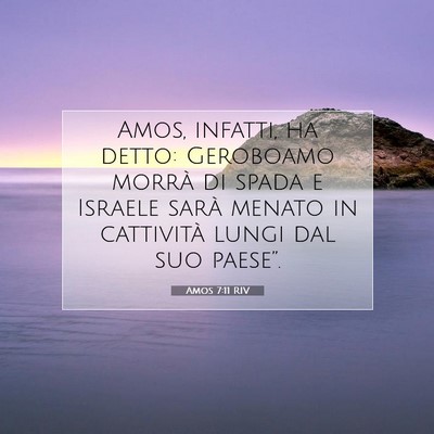 Amos 7:11 Versetto della Bibbia Spiegato