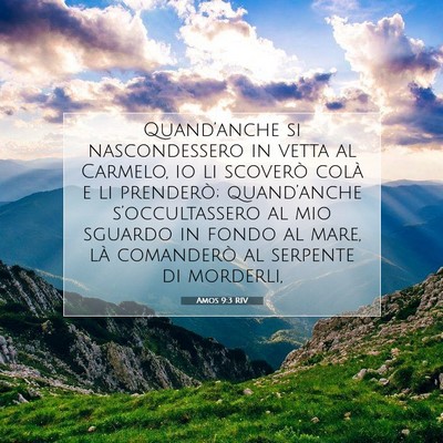 Amos 9:3 RIV Immagine del Versetto della Bibbia