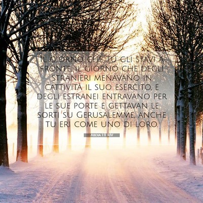Abdia 1:11 RIV Immagine del Versetto della Bibbia