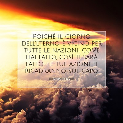 Abdia 1:15 RIV Immagine del Versetto della Bibbia