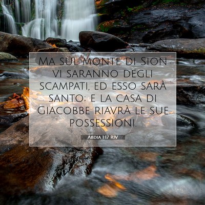 Abdia 1:17 RIV Immagine del Versetto della Bibbia