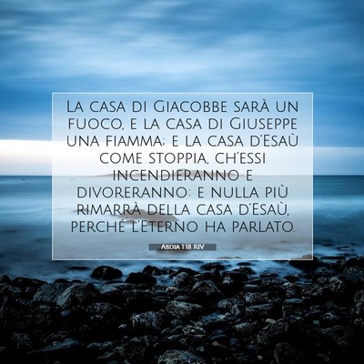 Abdia 1:18 RIV Immagine del Versetto della Bibbia