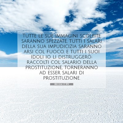 Michea 1:7 Versetto della Bibbia Spiegato