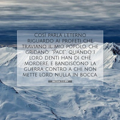 Michea 3:5 RIV Immagine del Versetto della Bibbia