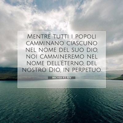 Michea 4:5 RIV Immagine del Versetto della Bibbia