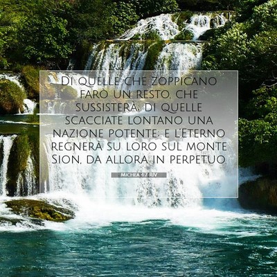 Michea 4:7 RIV Immagine del Versetto della Bibbia