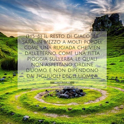 Michea 5:7 RIV Immagine del Versetto della Bibbia