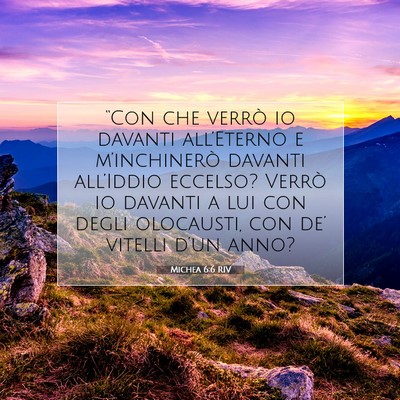 Michea 6:6 RIV Immagine del Versetto della Bibbia