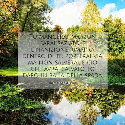 Michea 6:14 RIV Immagine del Versetto della Bibbia
