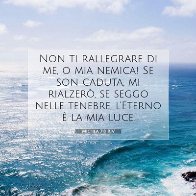 Michea 7:8 RIV Immagine del Versetto della Bibbia