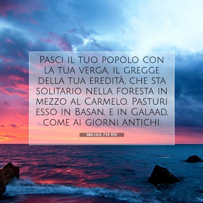 Michea 7:14 RIV Immagine del Versetto della Bibbia