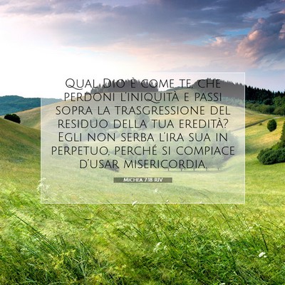 Michea 7:18 RIV Immagine del Versetto della Bibbia