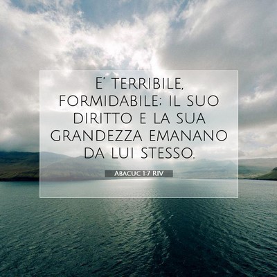 Abacuc 1:7 Versetto della Bibbia Spiegato