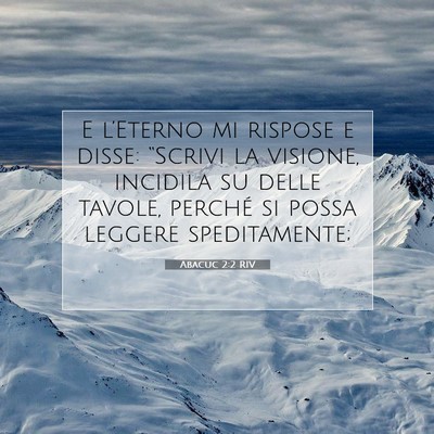 Abacuc 2:2 RIV Immagine del Versetto della Bibbia