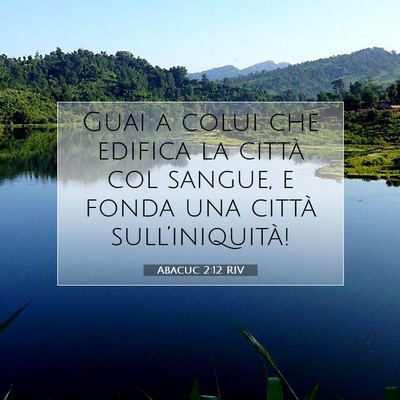 Abacuc 2:12 RIV Immagine del Versetto della Bibbia