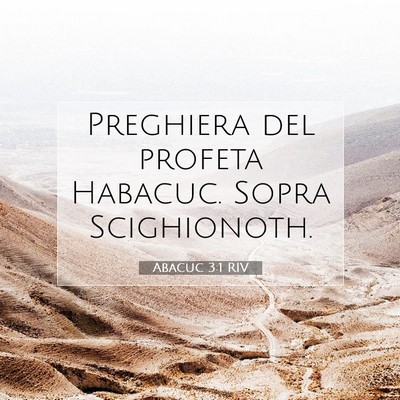 Abacuc 3:1 RIV Immagine del Versetto della Bibbia