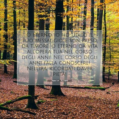 Abacuc 3:2 RIV Immagine del Versetto della Bibbia