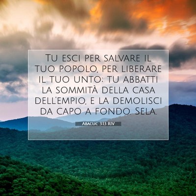 Abacuc 3:13 RIV Immagine del Versetto della Bibbia