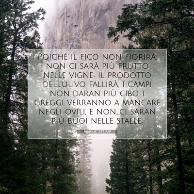Abacuc 3:17 RIV Immagine del Versetto della Bibbia