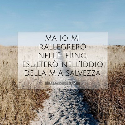 Abacuc 3:18 RIV Immagine del Versetto della Bibbia