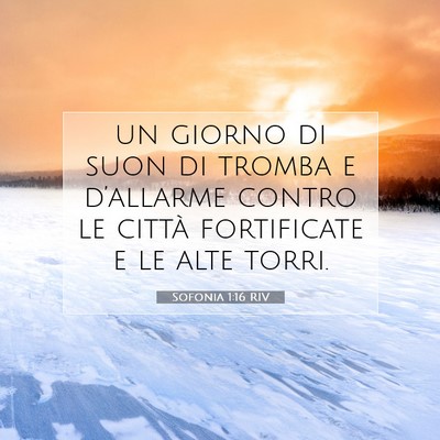 Sofonia 1:16 Versetto della Bibbia Spiegato