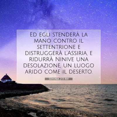 Sofonia 2:13 RIV Immagine del Versetto della Bibbia