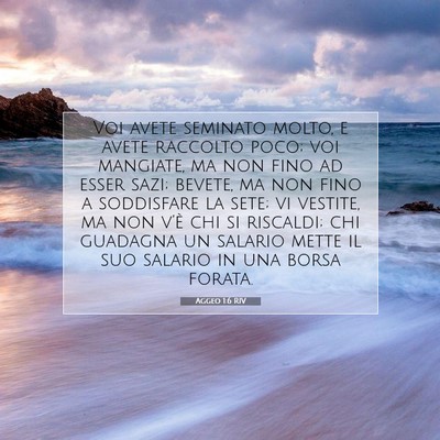 Aggeo 1:6 Versetto della Bibbia Spiegato
