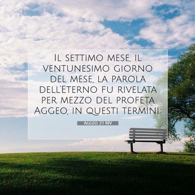 Aggeo 2:1 RIV Immagine del Versetto della Bibbia