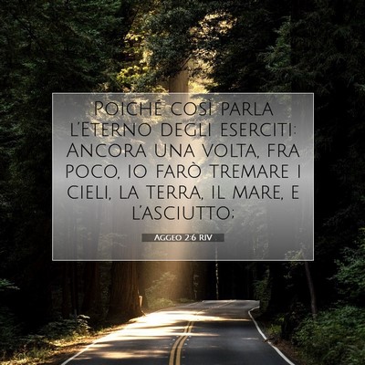 Aggeo 2:6 RIV Immagine del Versetto della Bibbia