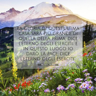 Aggeo 2:9 RIV Immagine del Versetto della Bibbia