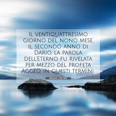 Aggeo 2:10 RIV Immagine del Versetto della Bibbia