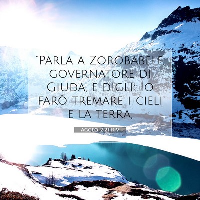 Aggeo 2:21 RIV Immagine del Versetto della Bibbia