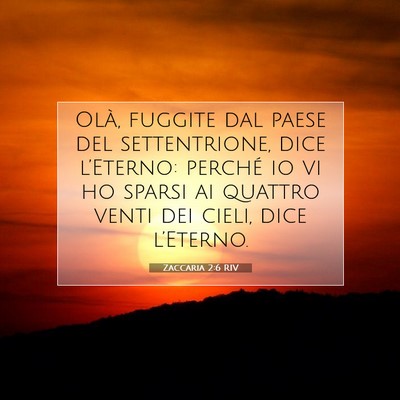 Zaccaria 2:6 RIV Immagine del Versetto della Bibbia
