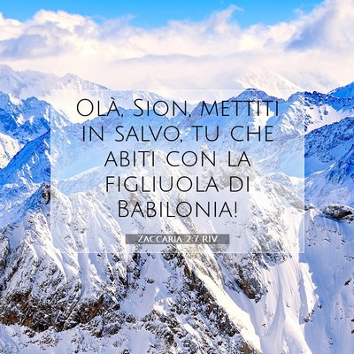 Zaccaria 2:7 RIV Immagine del Versetto della Bibbia