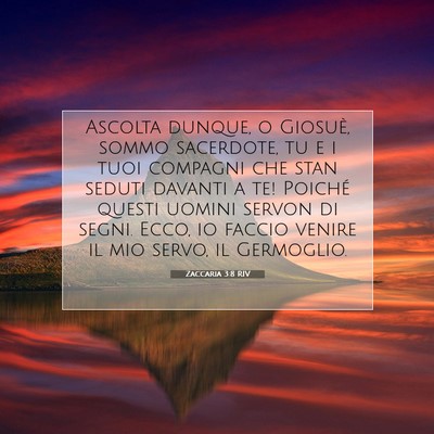 Zaccaria 3:8 RIV Immagine del Versetto della Bibbia